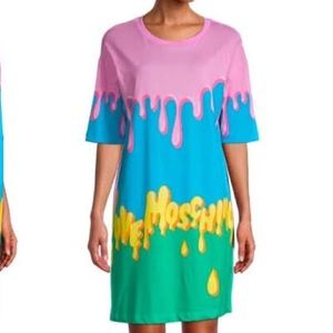 Love Moschino Melting Design Logo T-Shirt Dress